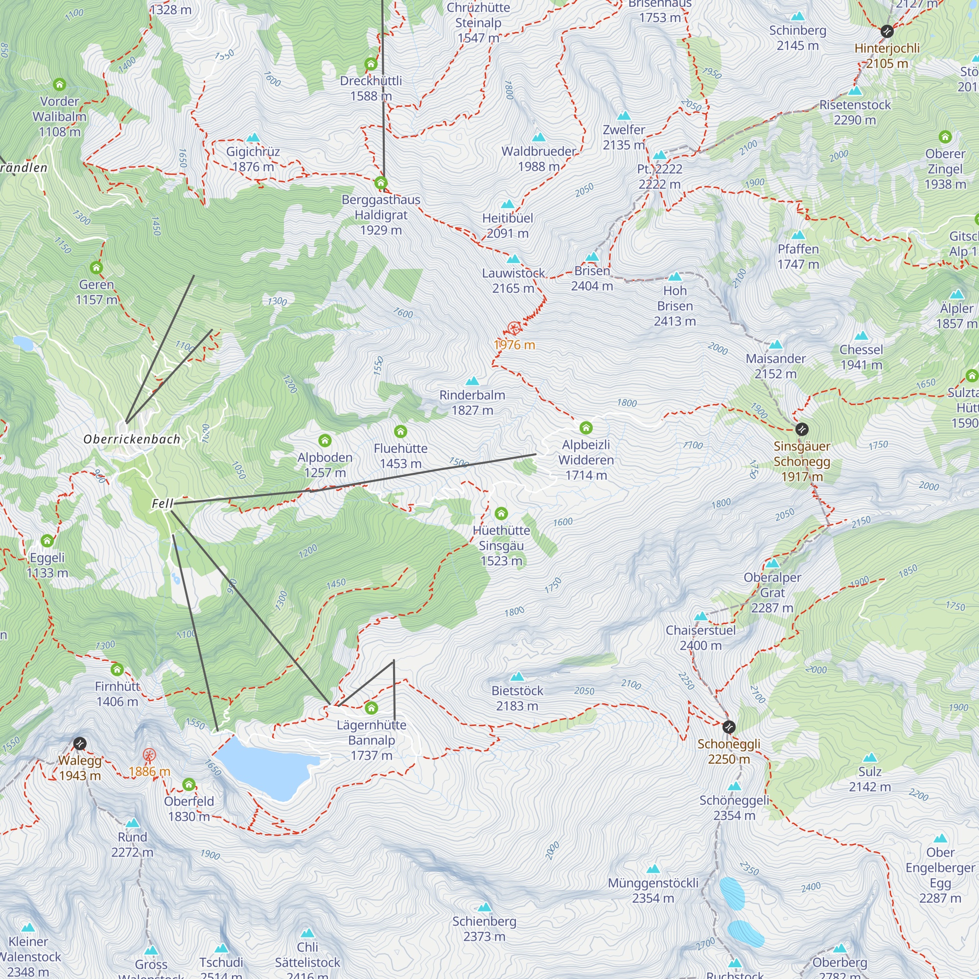 Haghütte map