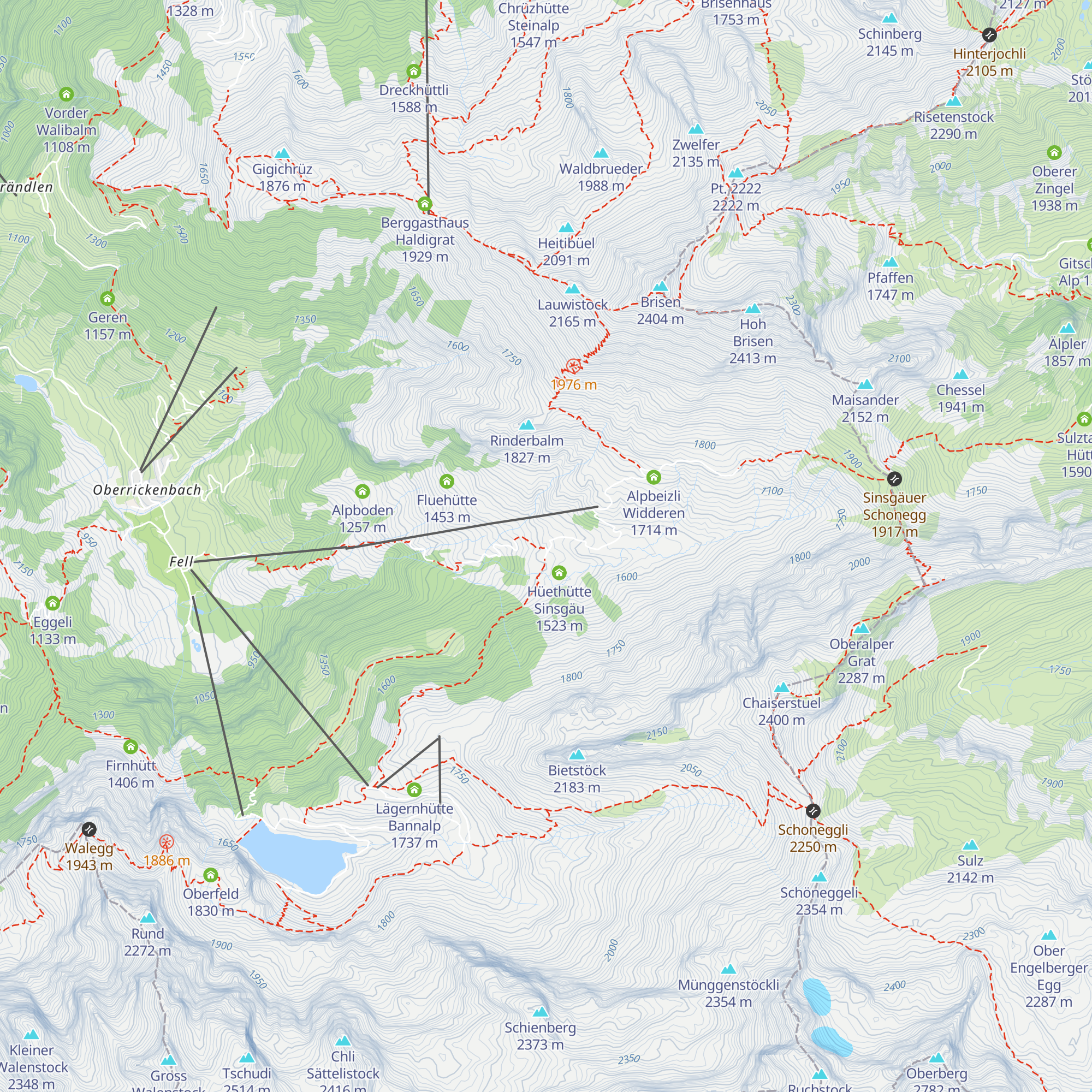 Haghütte map