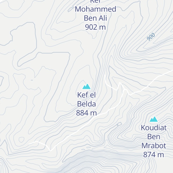 Map of Kef el Belda