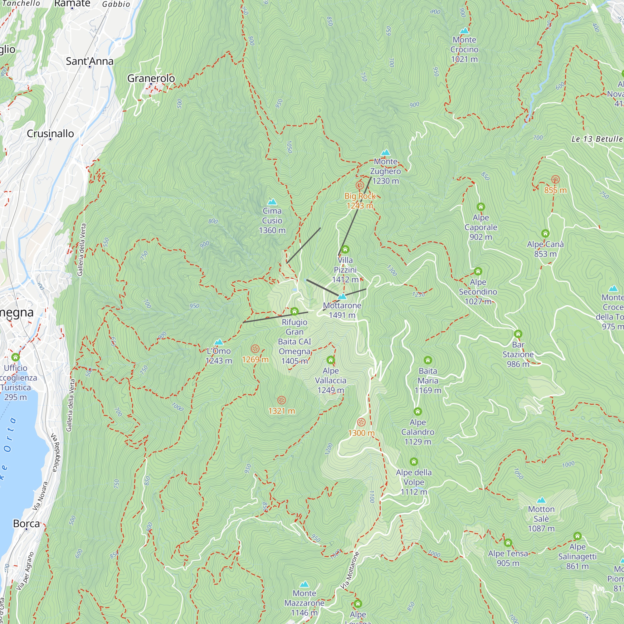 Rifugio Genziana map