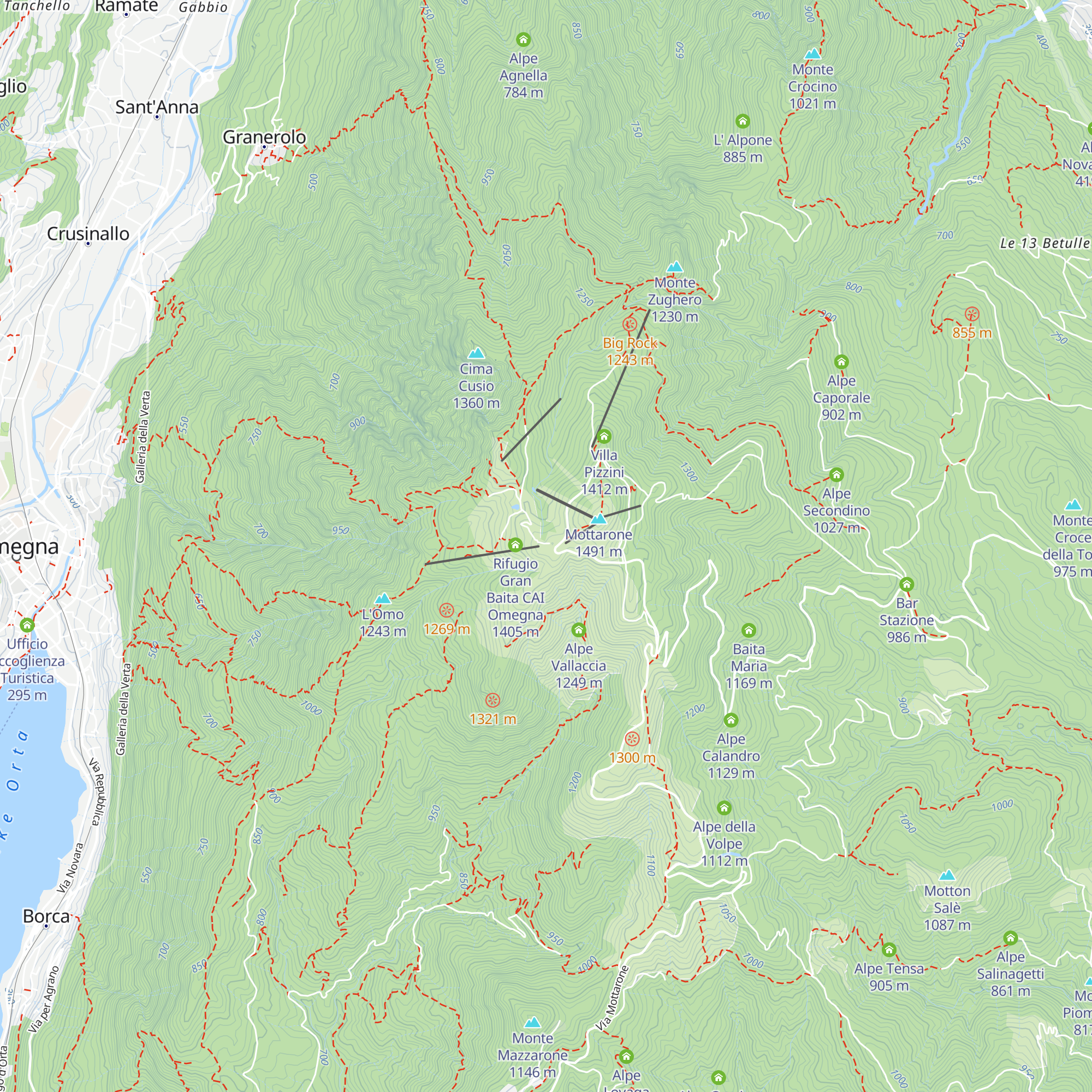 Rifugio Genziana map