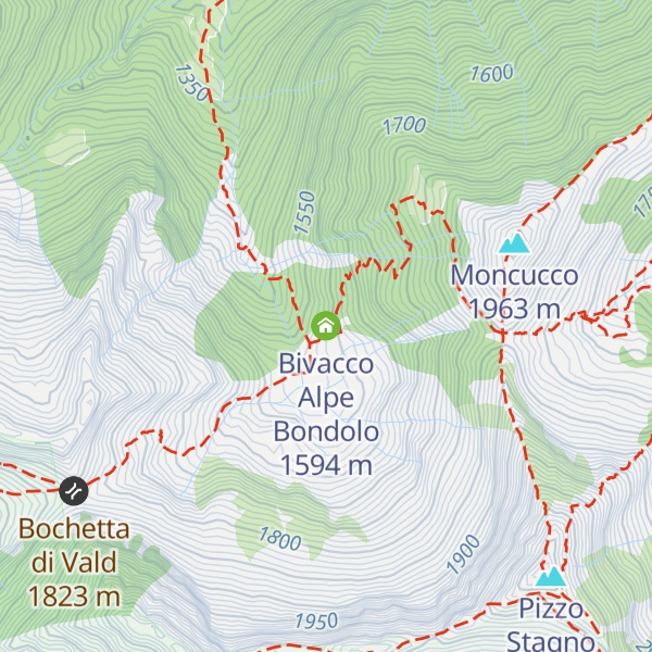 Map of Bivacco Alpe Bondolo