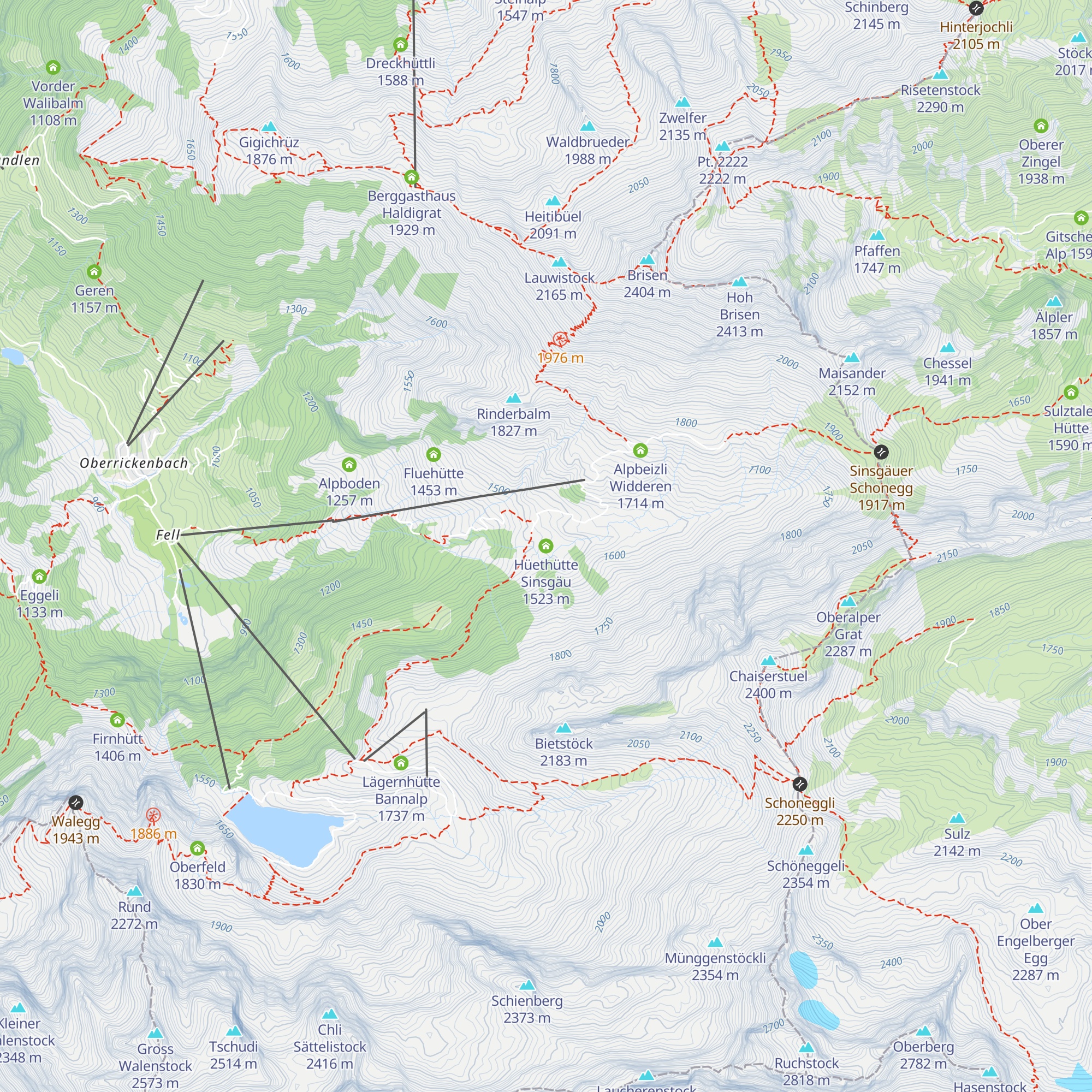 Hüethütte Sinsgäu map