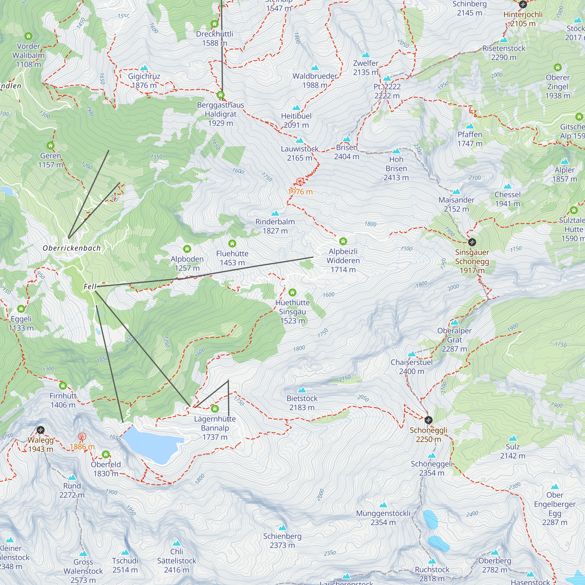 Hüethütte Sinsgäu map