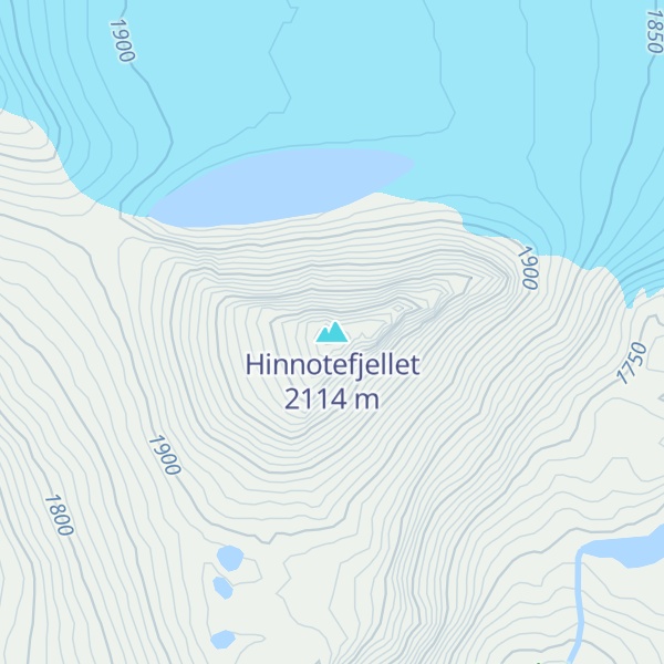 Map of Hinnotefjellet