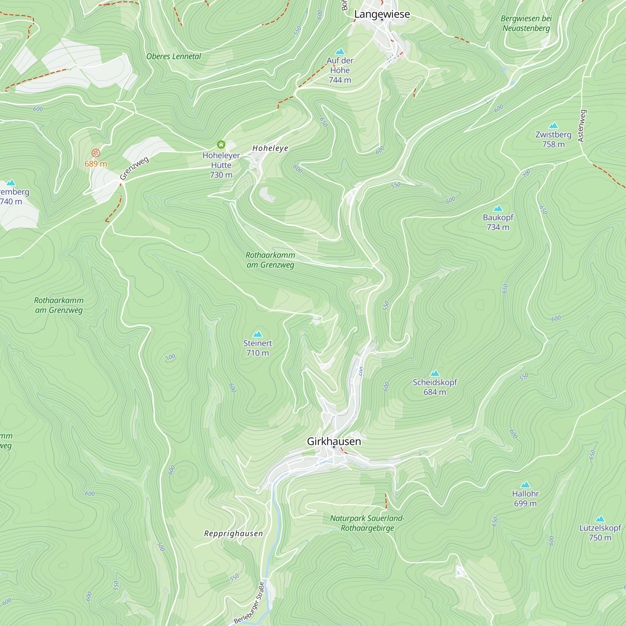 Skihütte Girkhausen map
