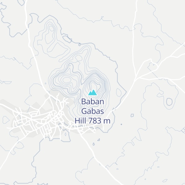 Map of Baban Gabas Hill