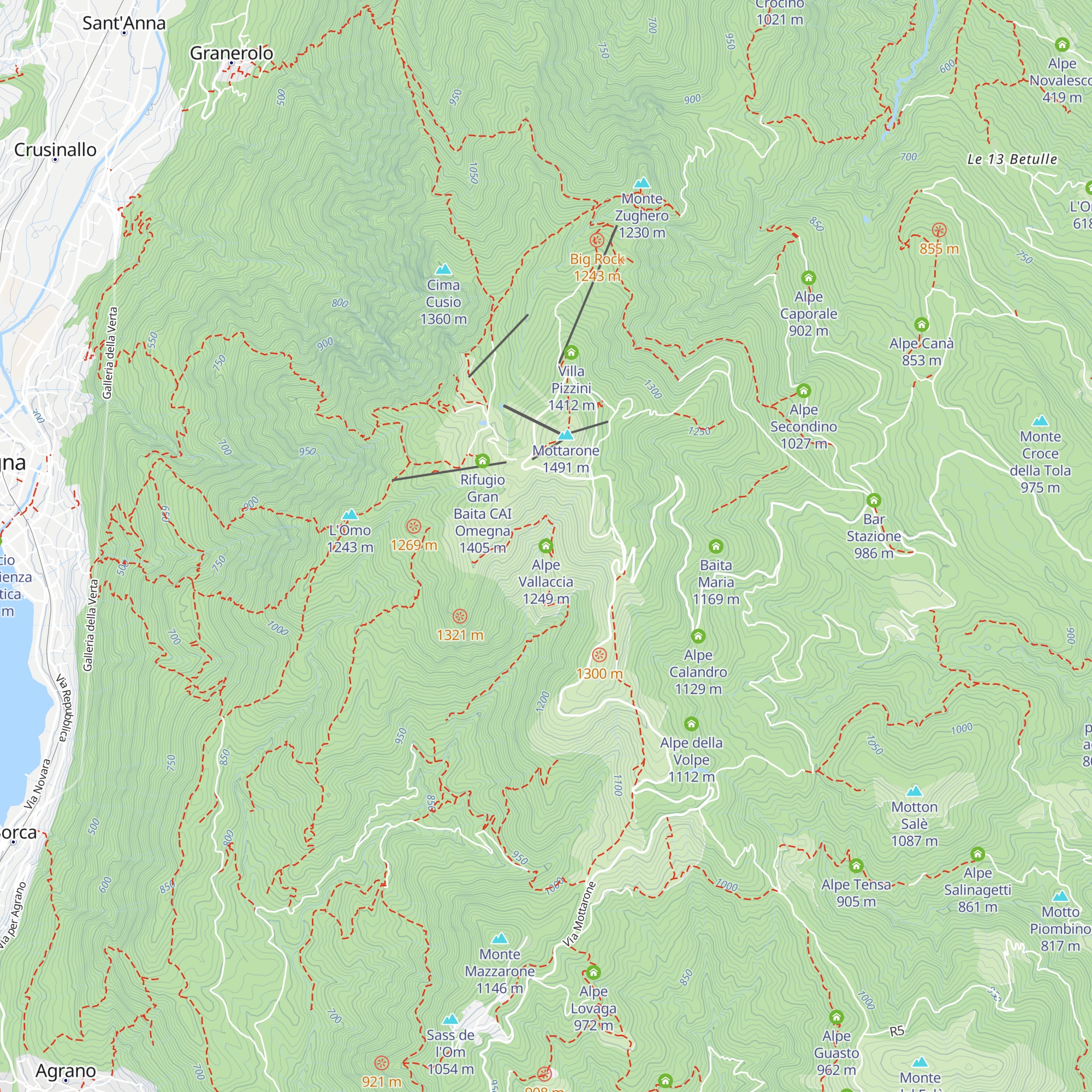 Alpe Vallaccia map