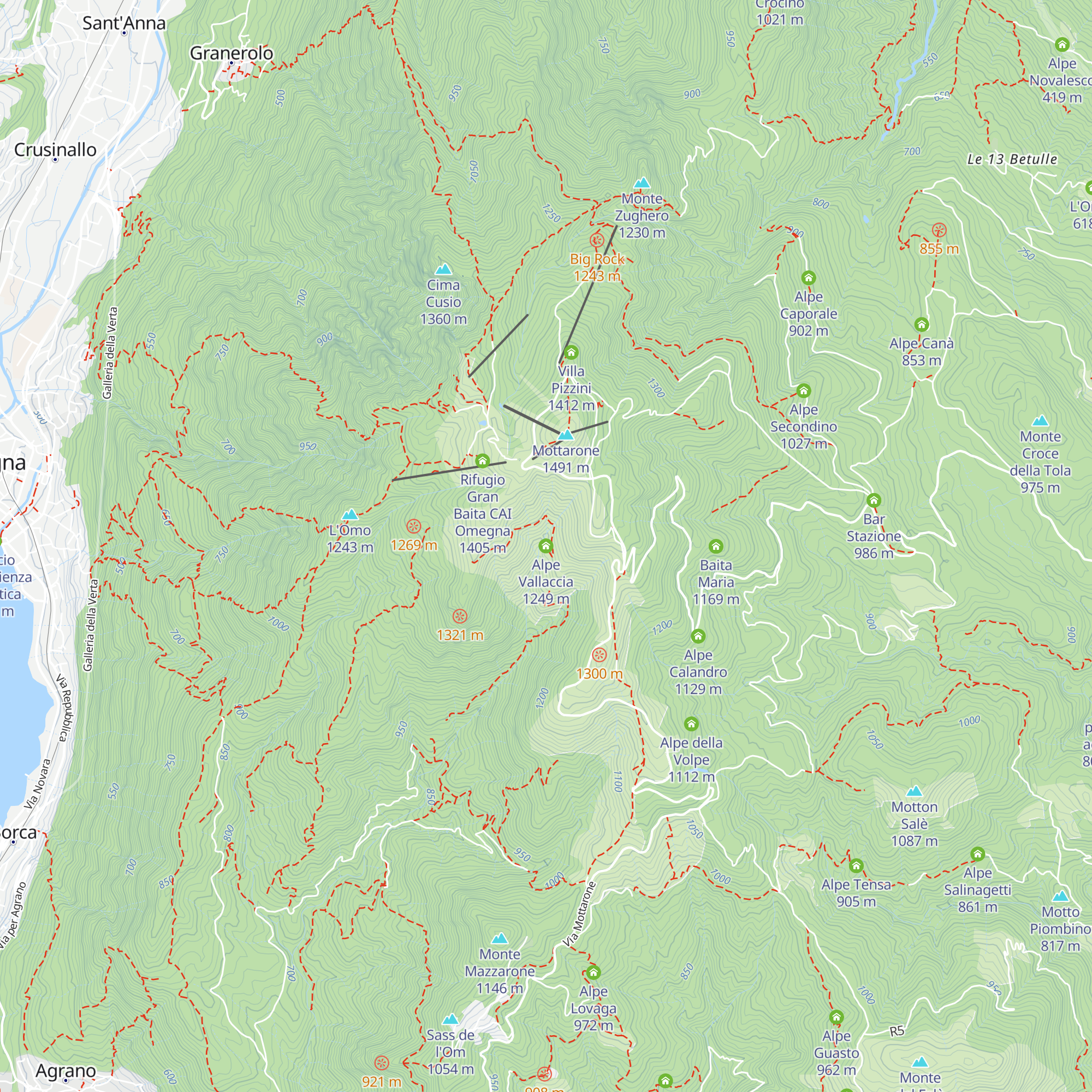 Alpe Vallaccia map