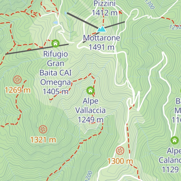 Map of Alpe Vallaccia