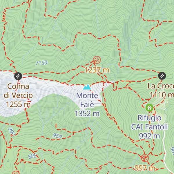 Map of Monte Faiè