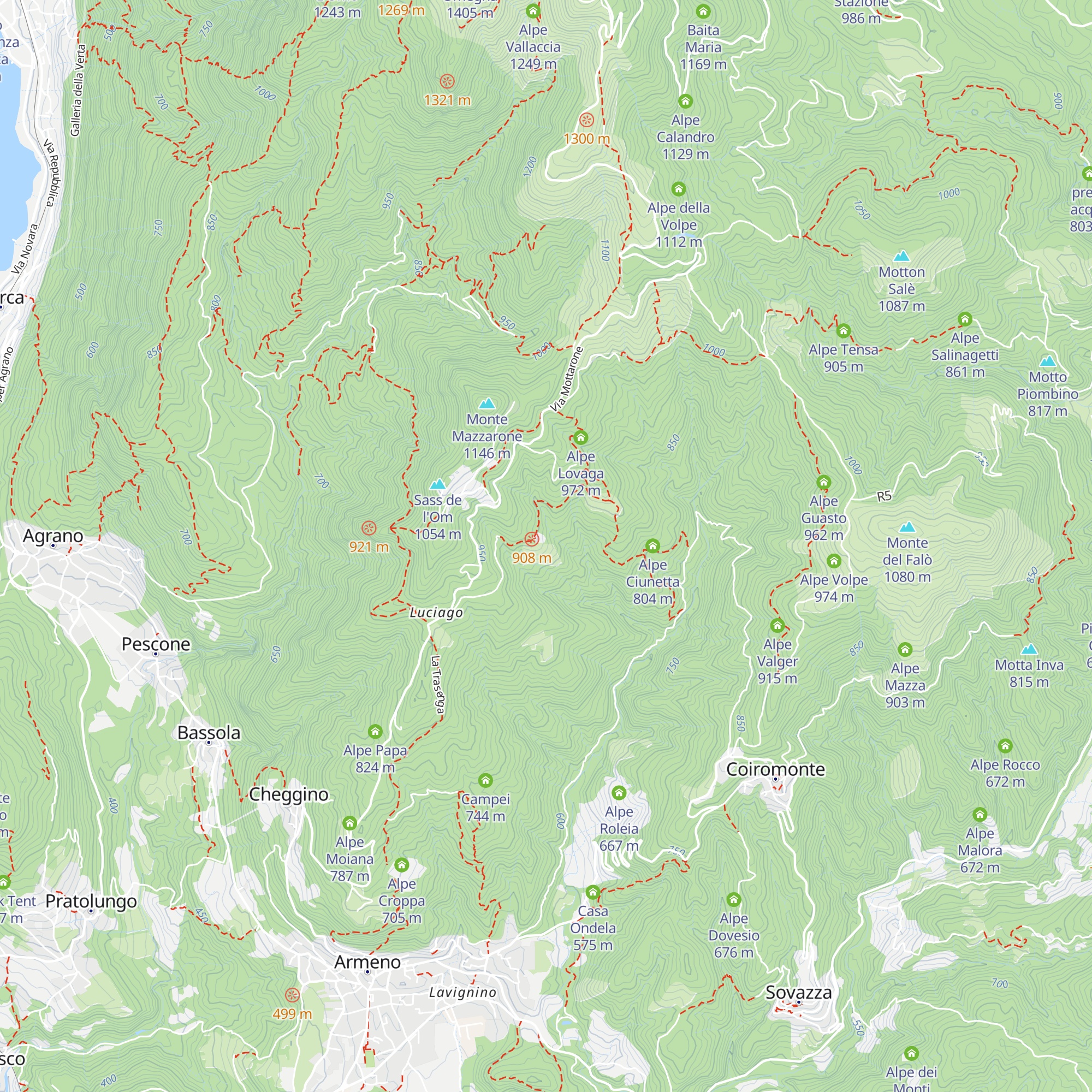 Alpe Spagnolo map