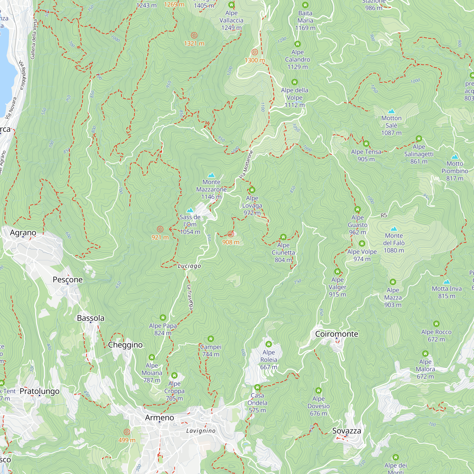 Alpe Spagnolo map