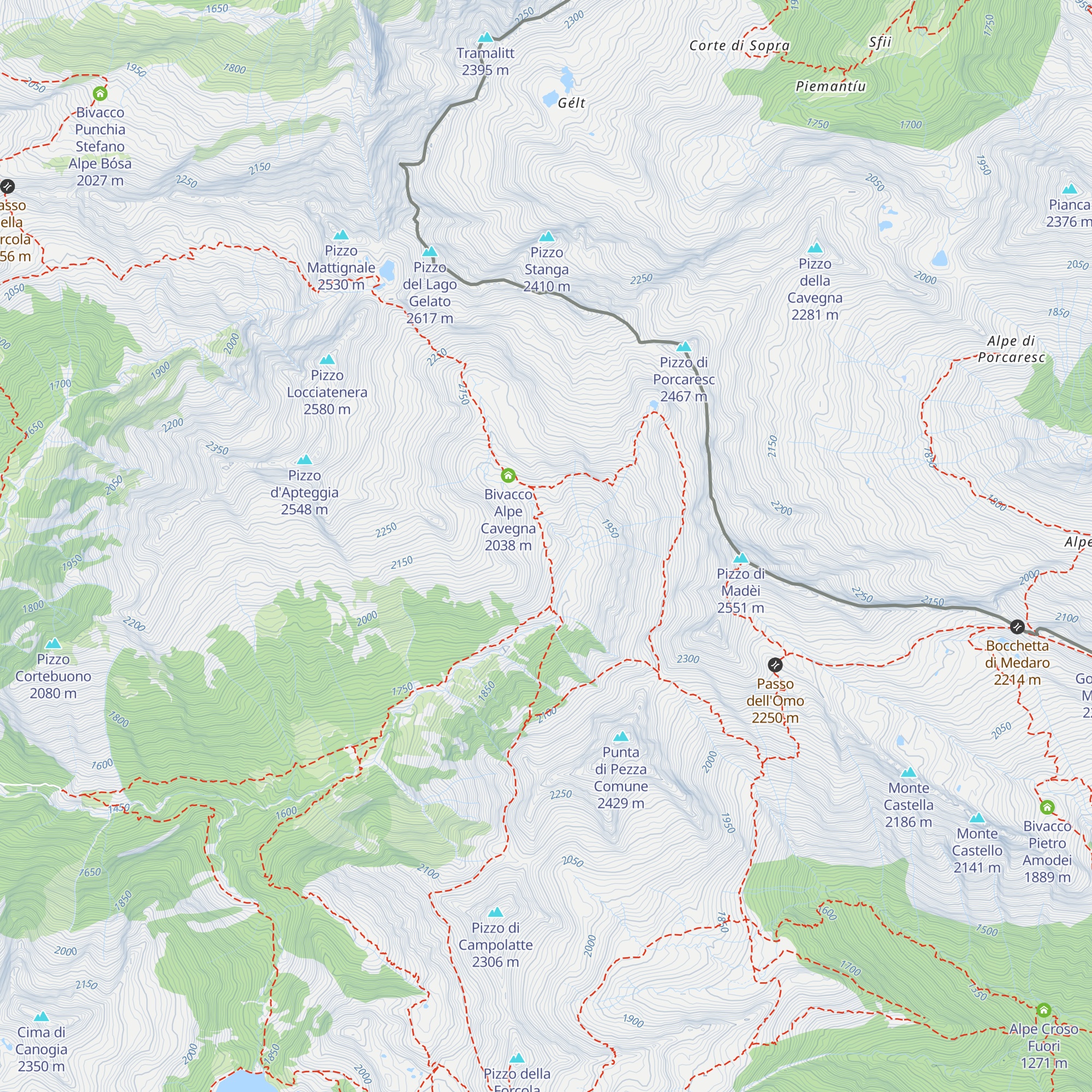 Rifugio Primo Bonasson map