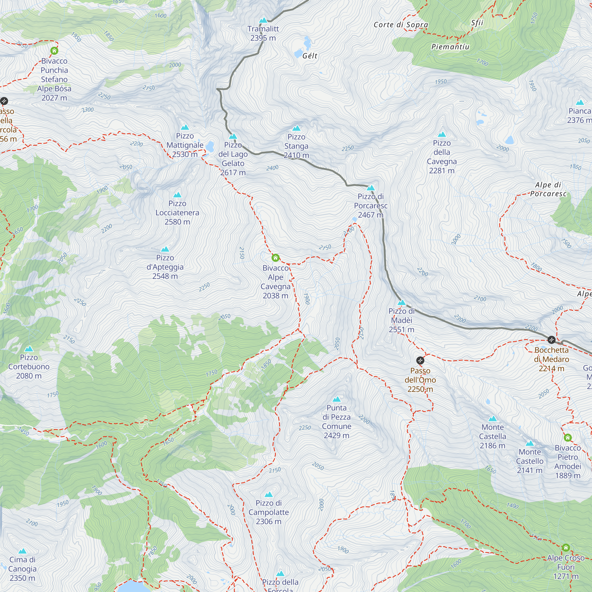 Rifugio Primo Bonasson map
