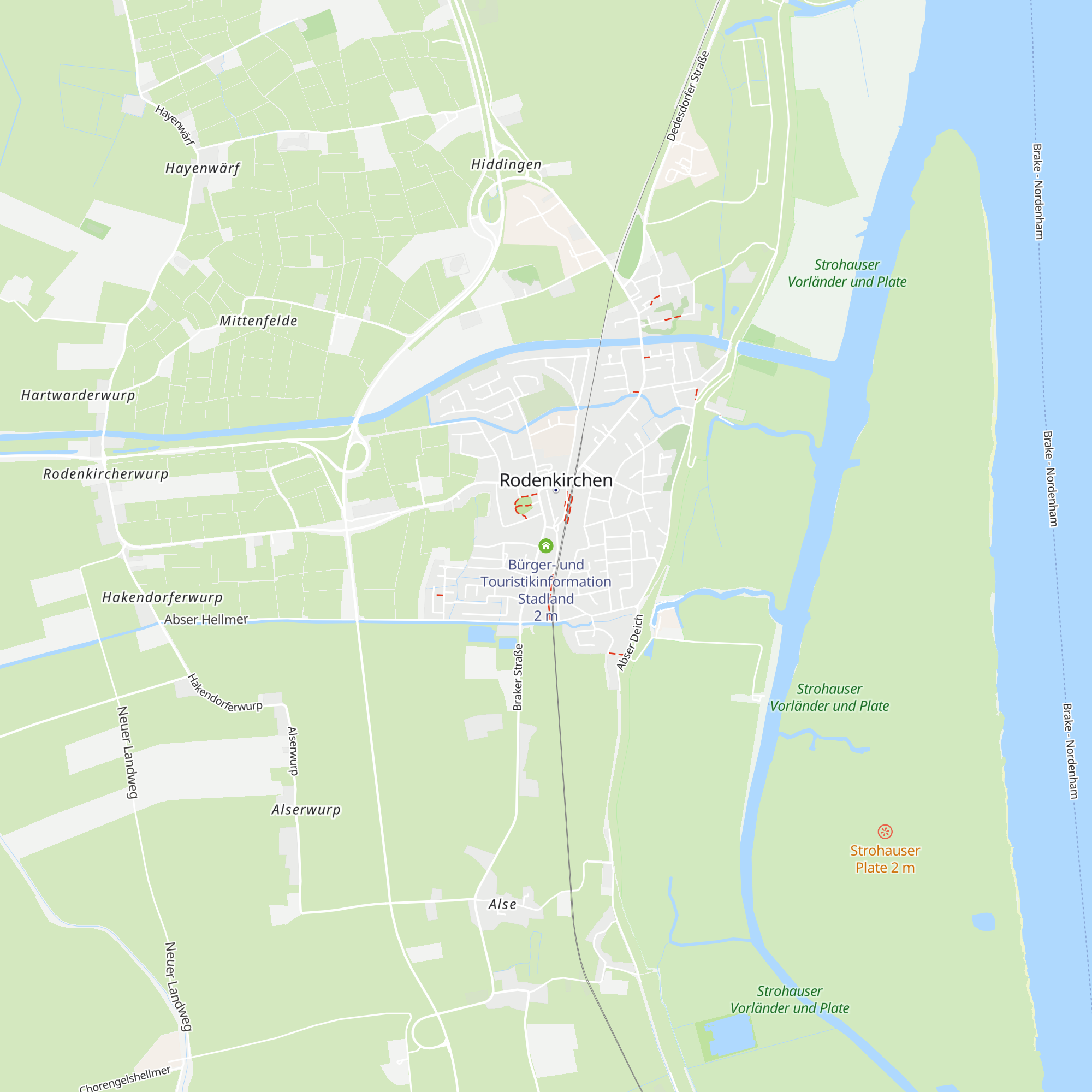 Bürger- und Touristikinformation Stadland map