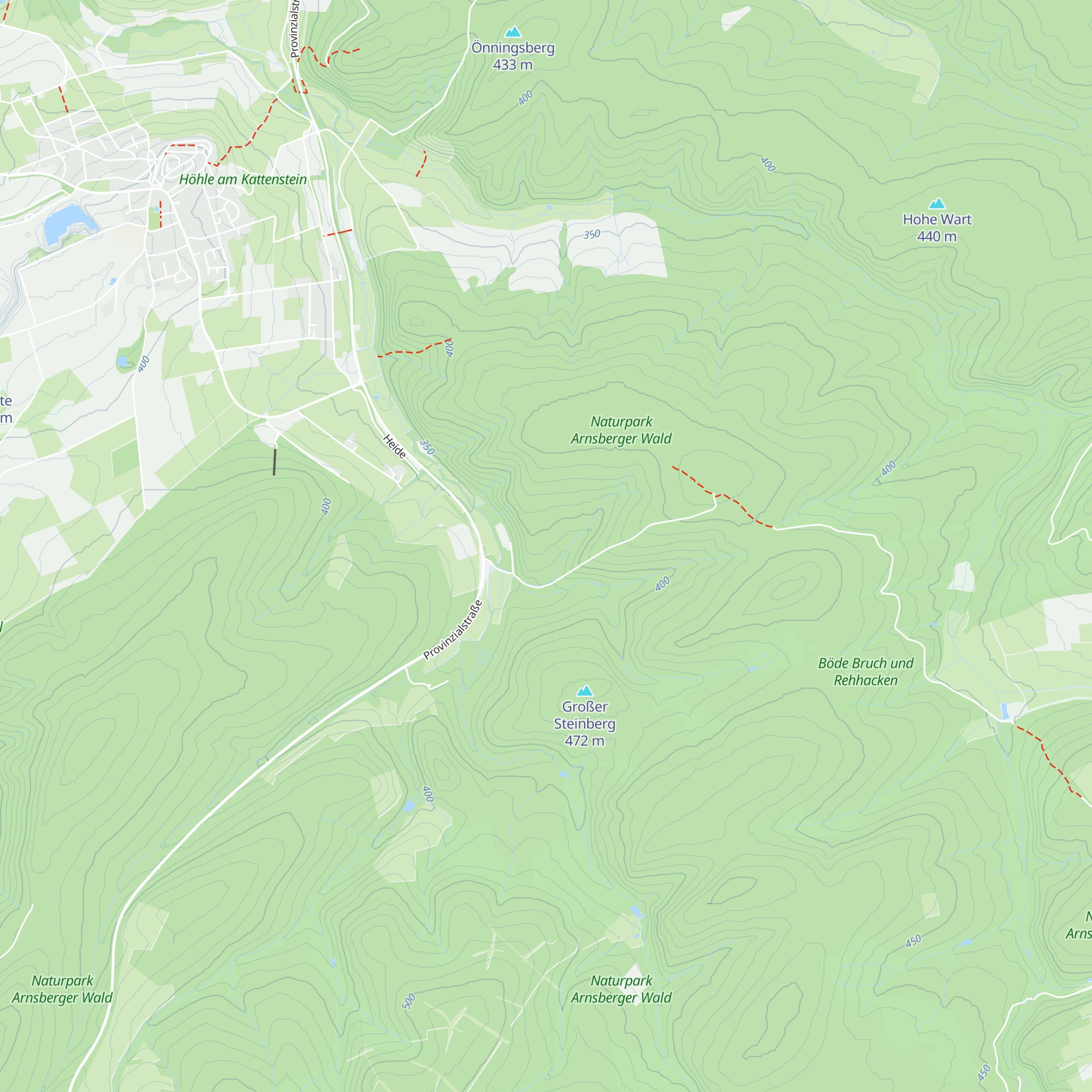Schutzhütte Schlingsiepen Hirscheck map