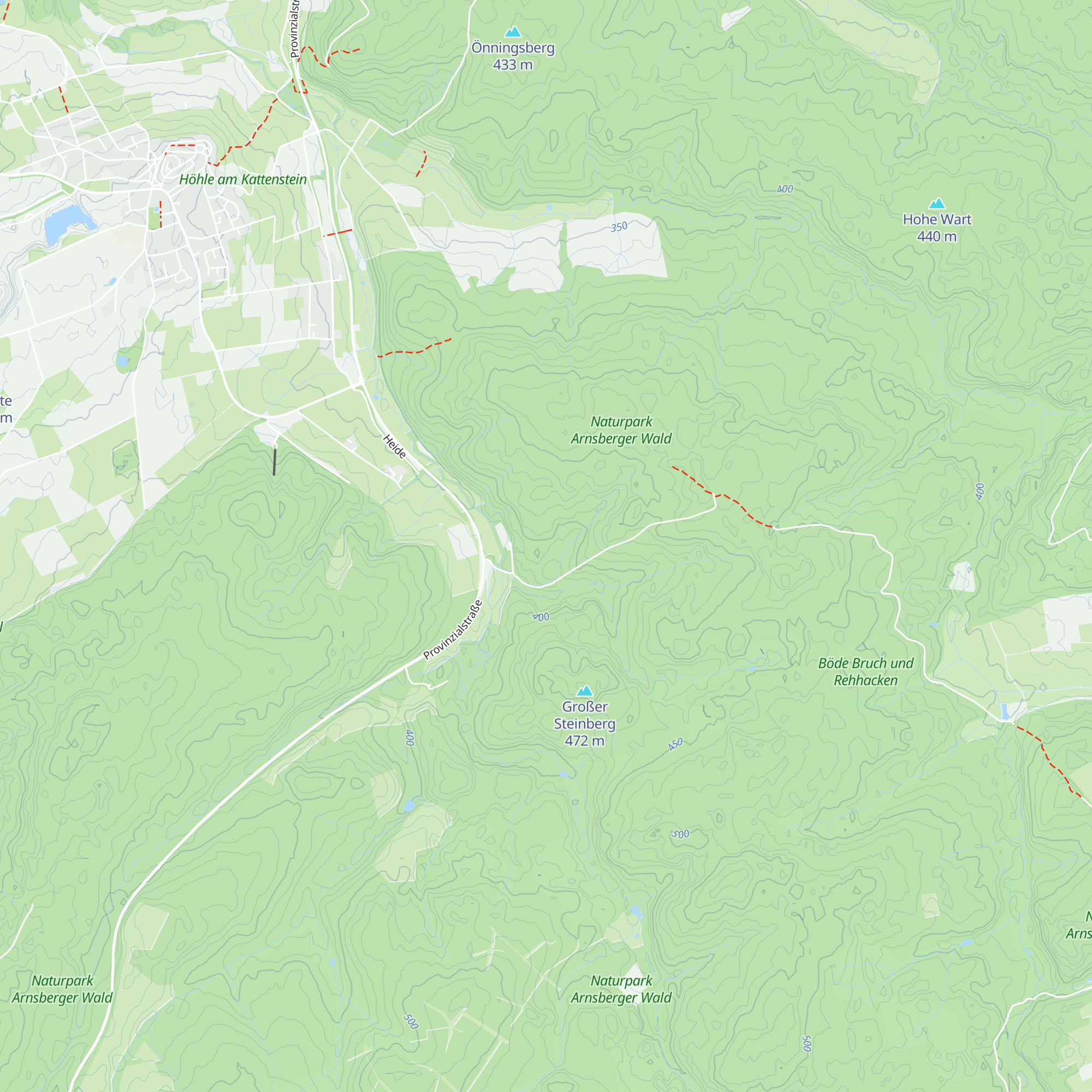 Schutzhütte Schlingsiepen Hirscheck map