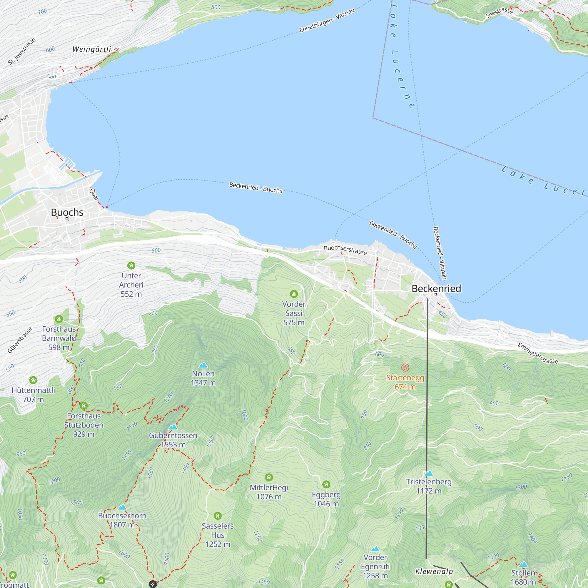 Vorder Sassi map