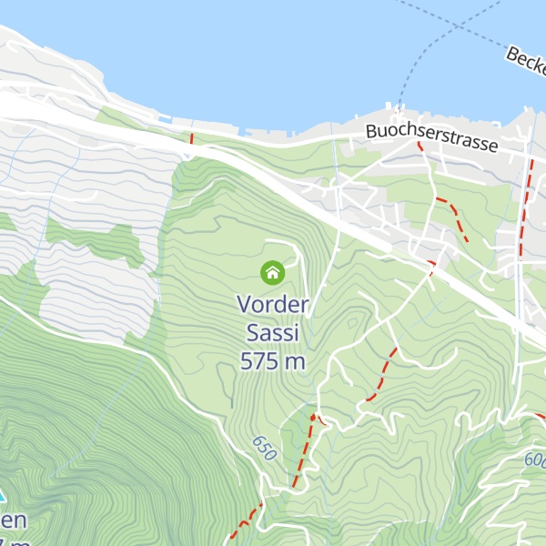 Map of Vorder Sassi