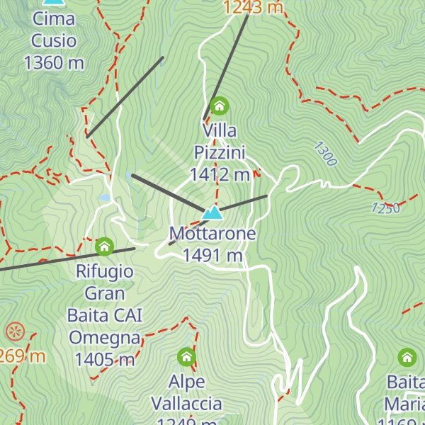 Map of Mottarone