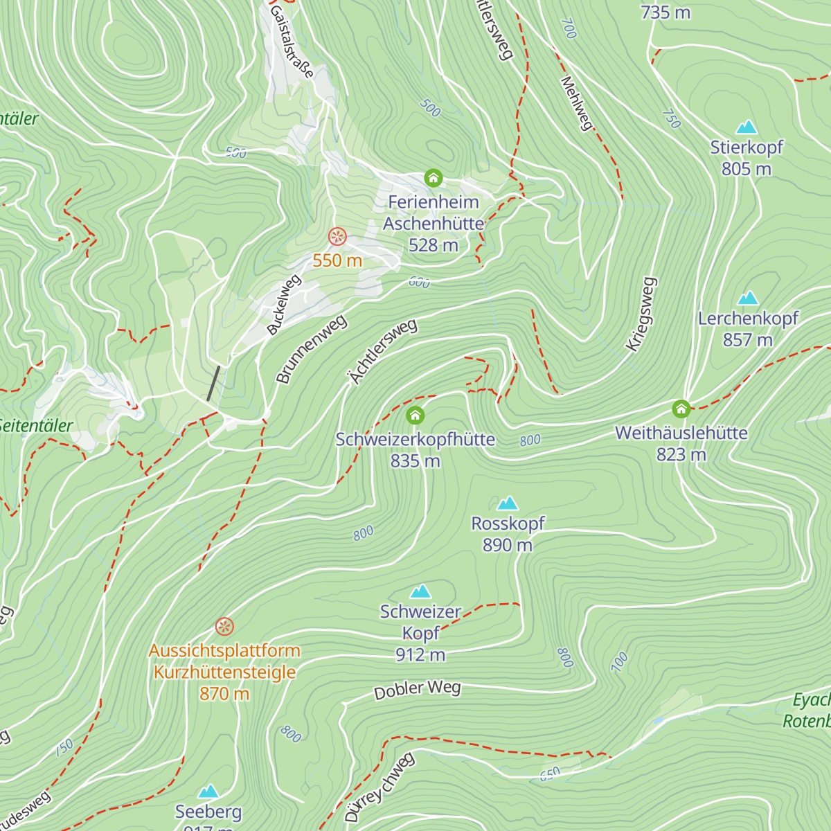 Schweizerkopfhütte map