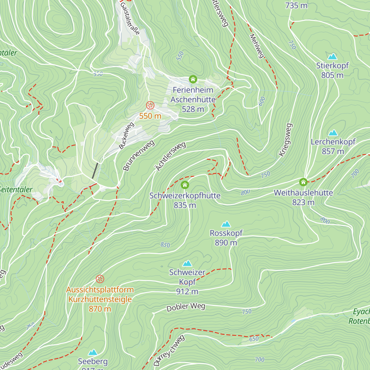 Schweizerkopfhütte map