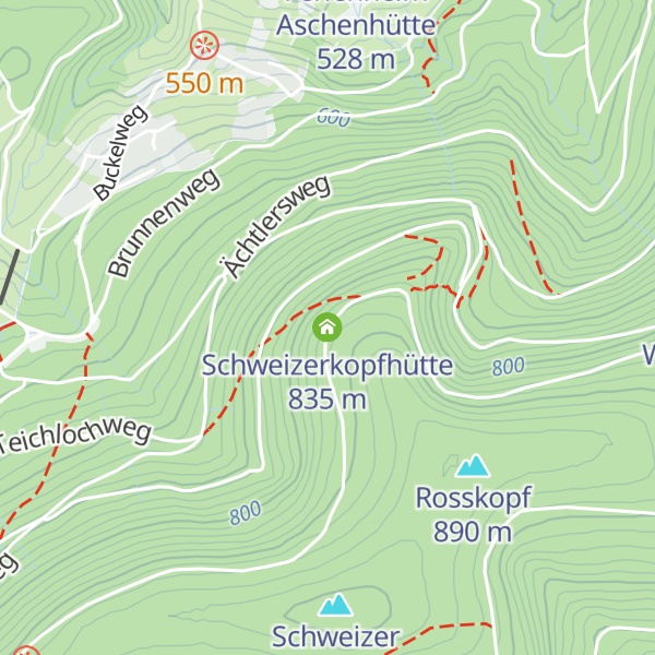 Map of Schweizerkopfhütte