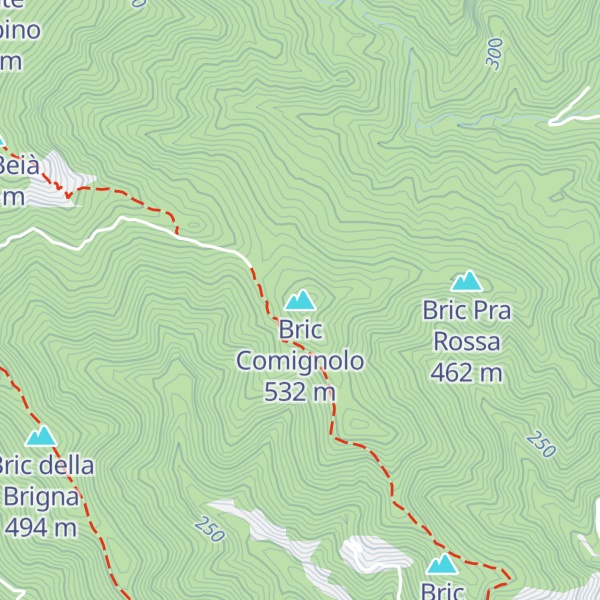 Map of Bric Comignolo
