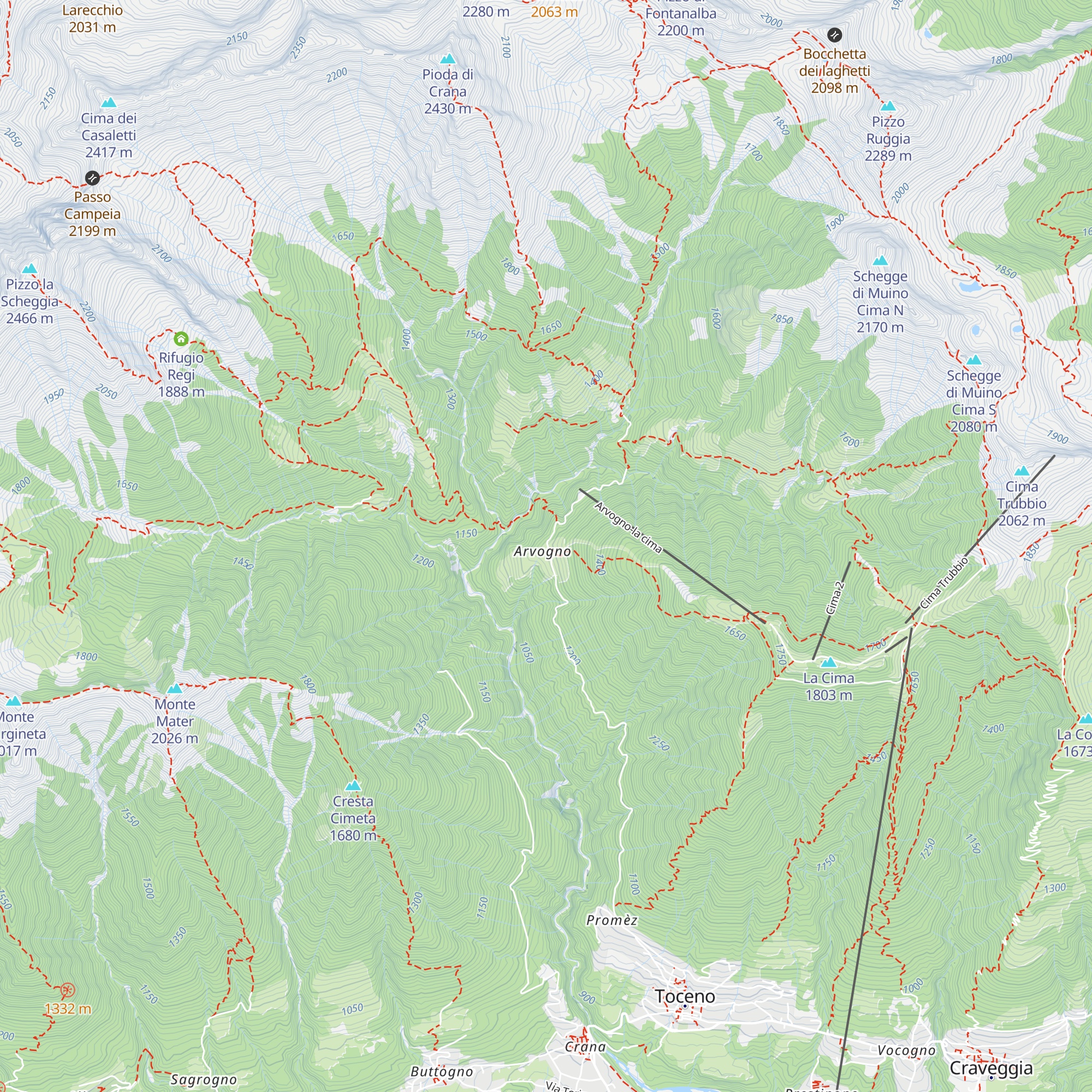 Rifugio del Moro map