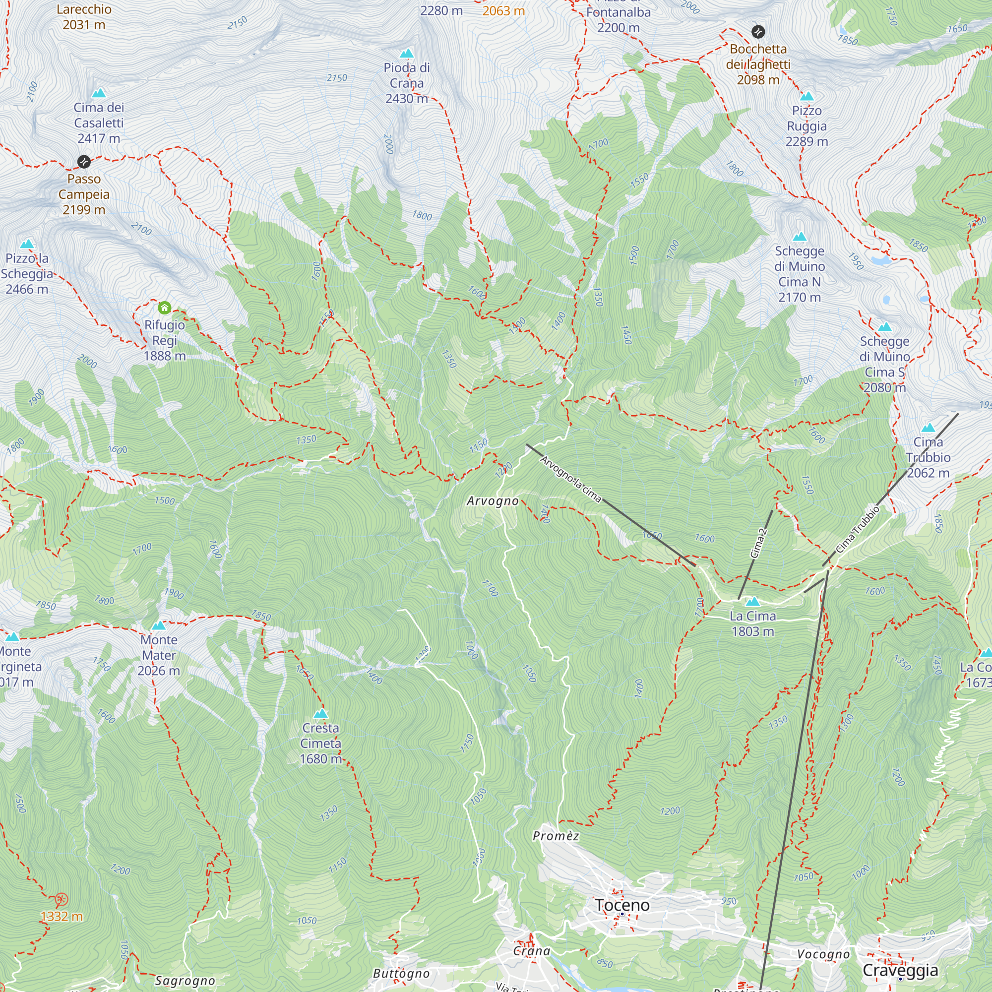 Rifugio del Moro map