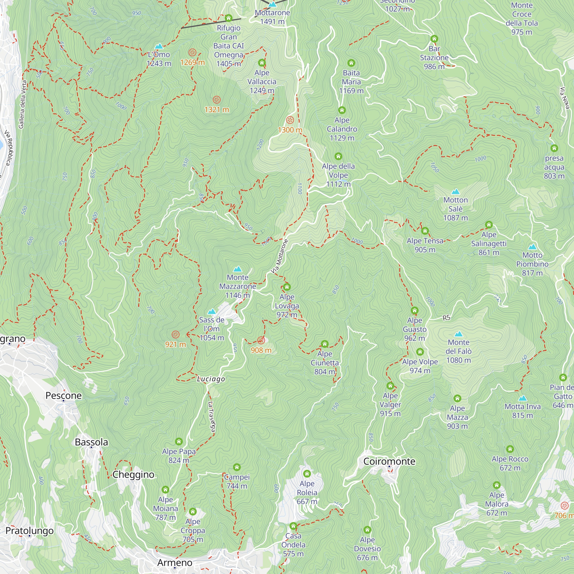 Alpe Lovaga map