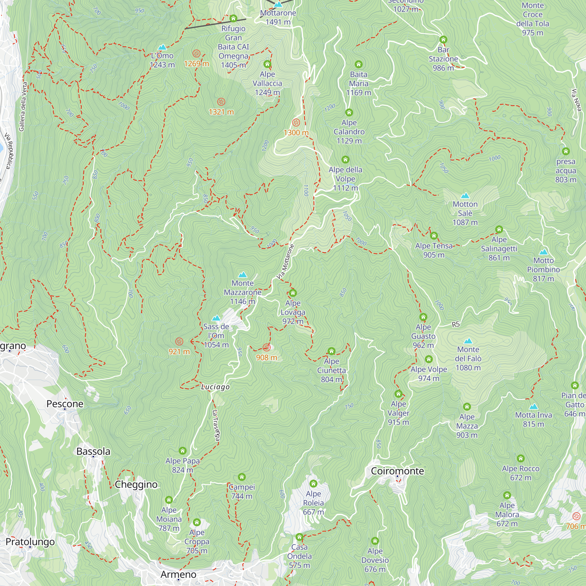 Alpe Lovaga map