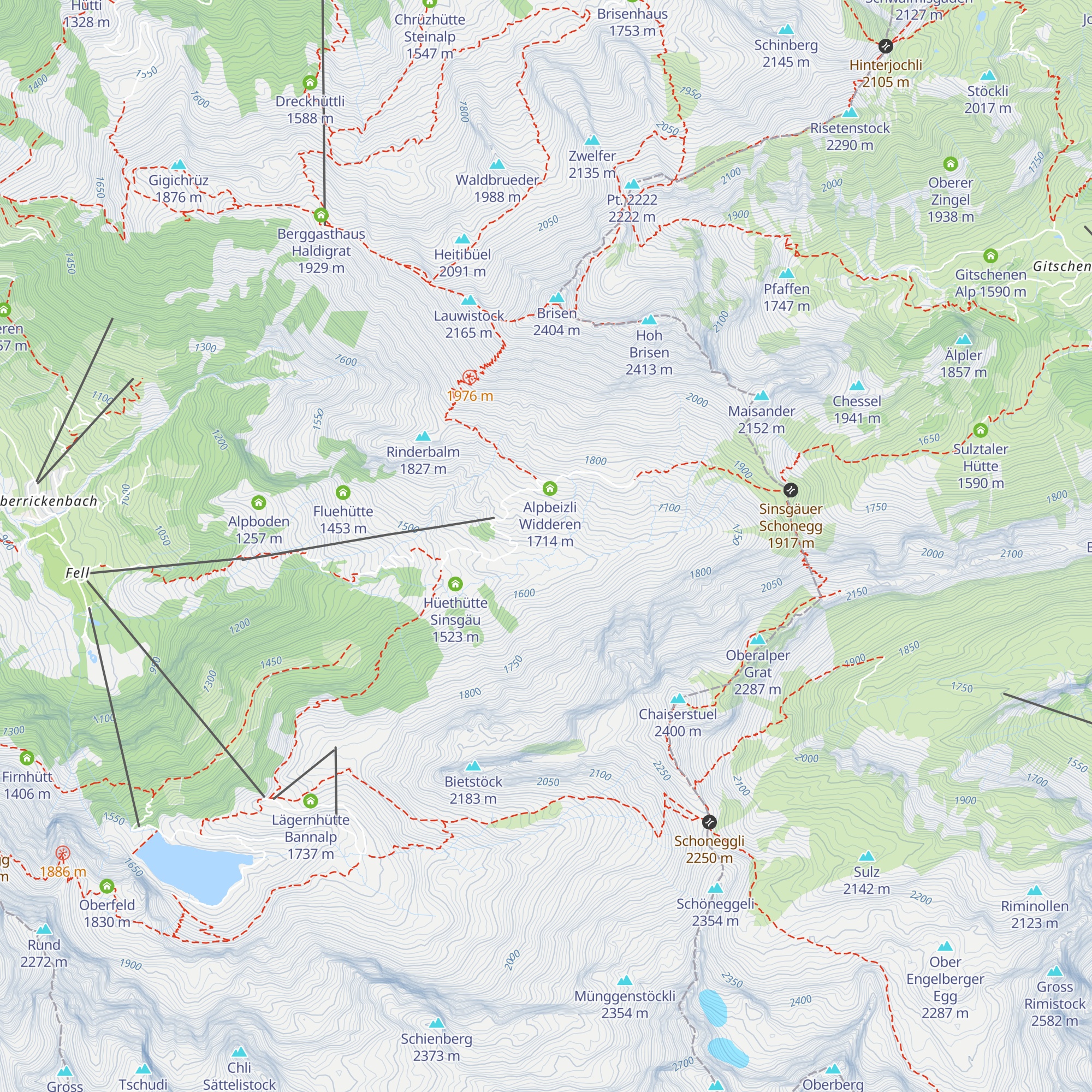 Flüelenboden map