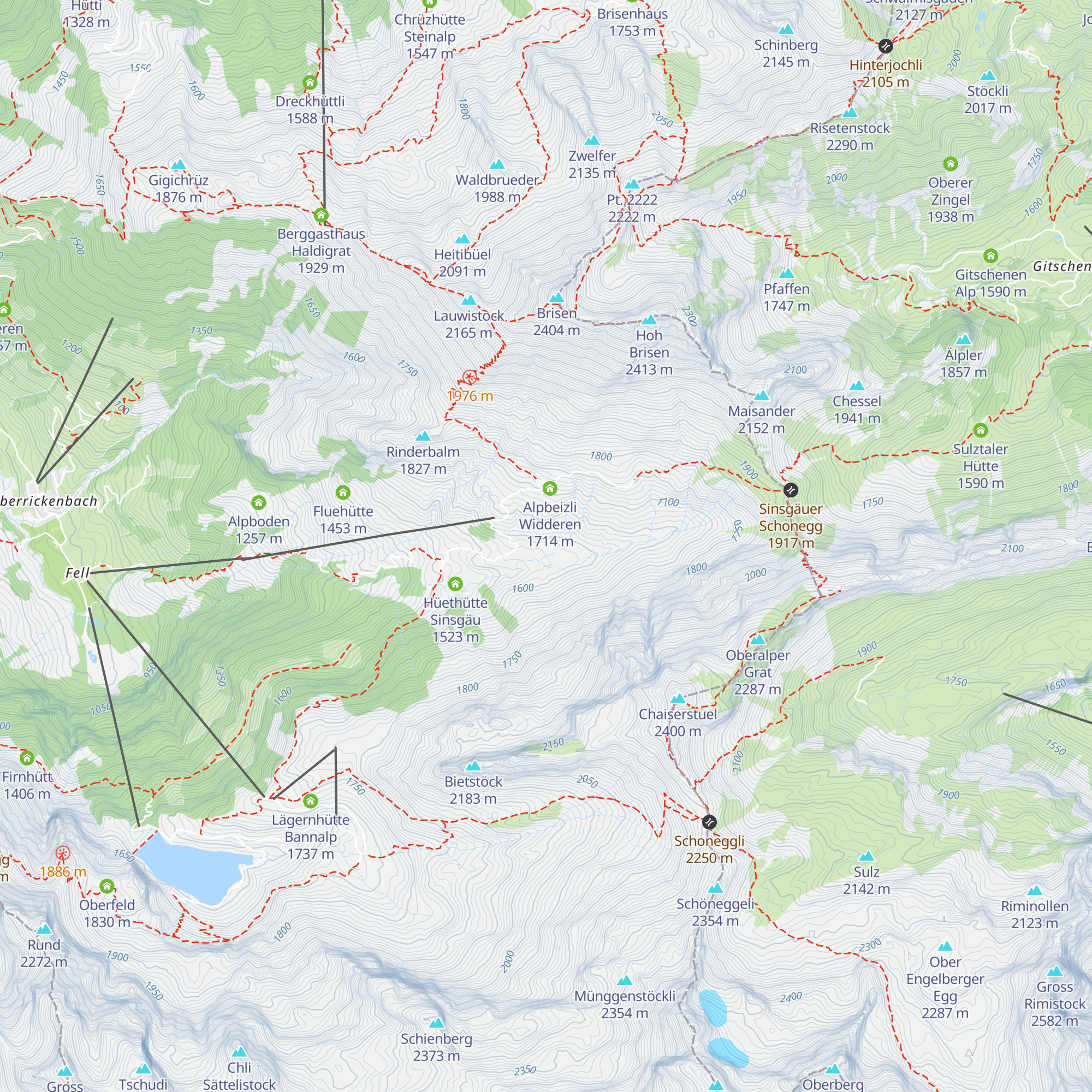 Flüelenboden map