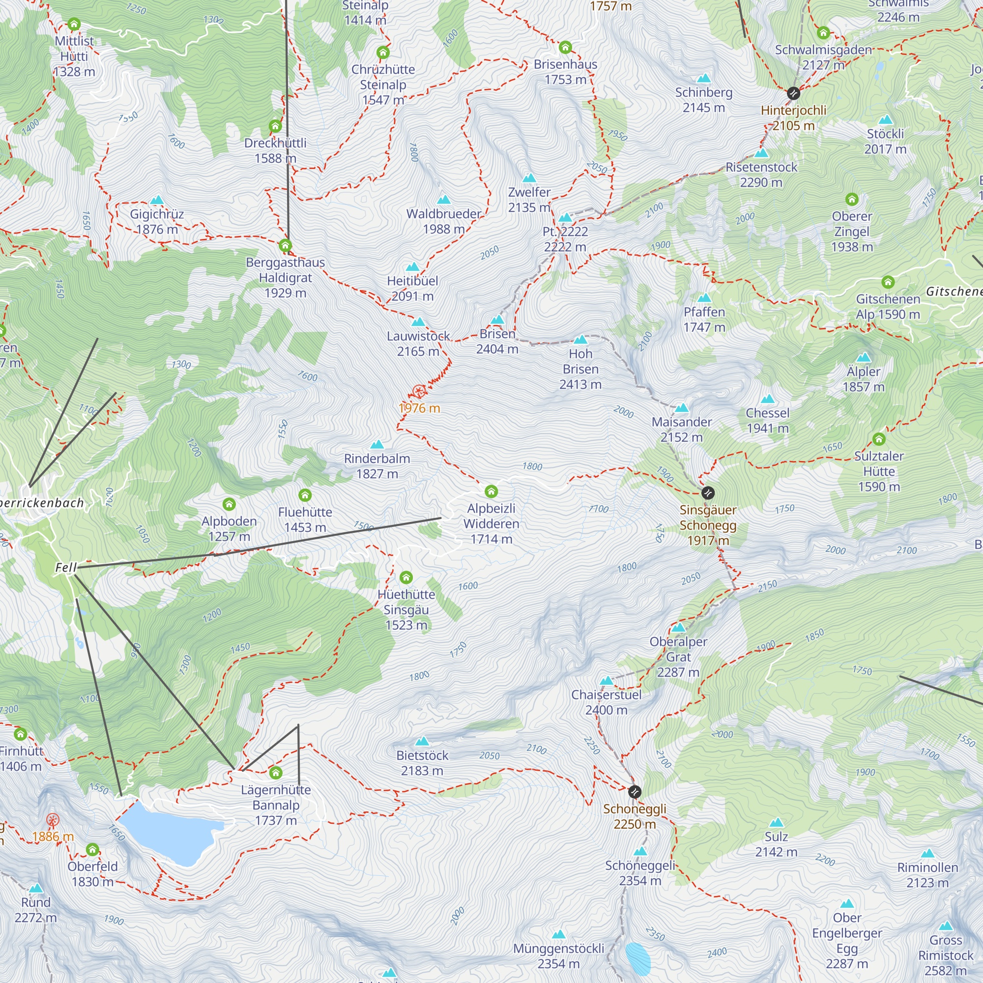Alpbeizli Widderen map