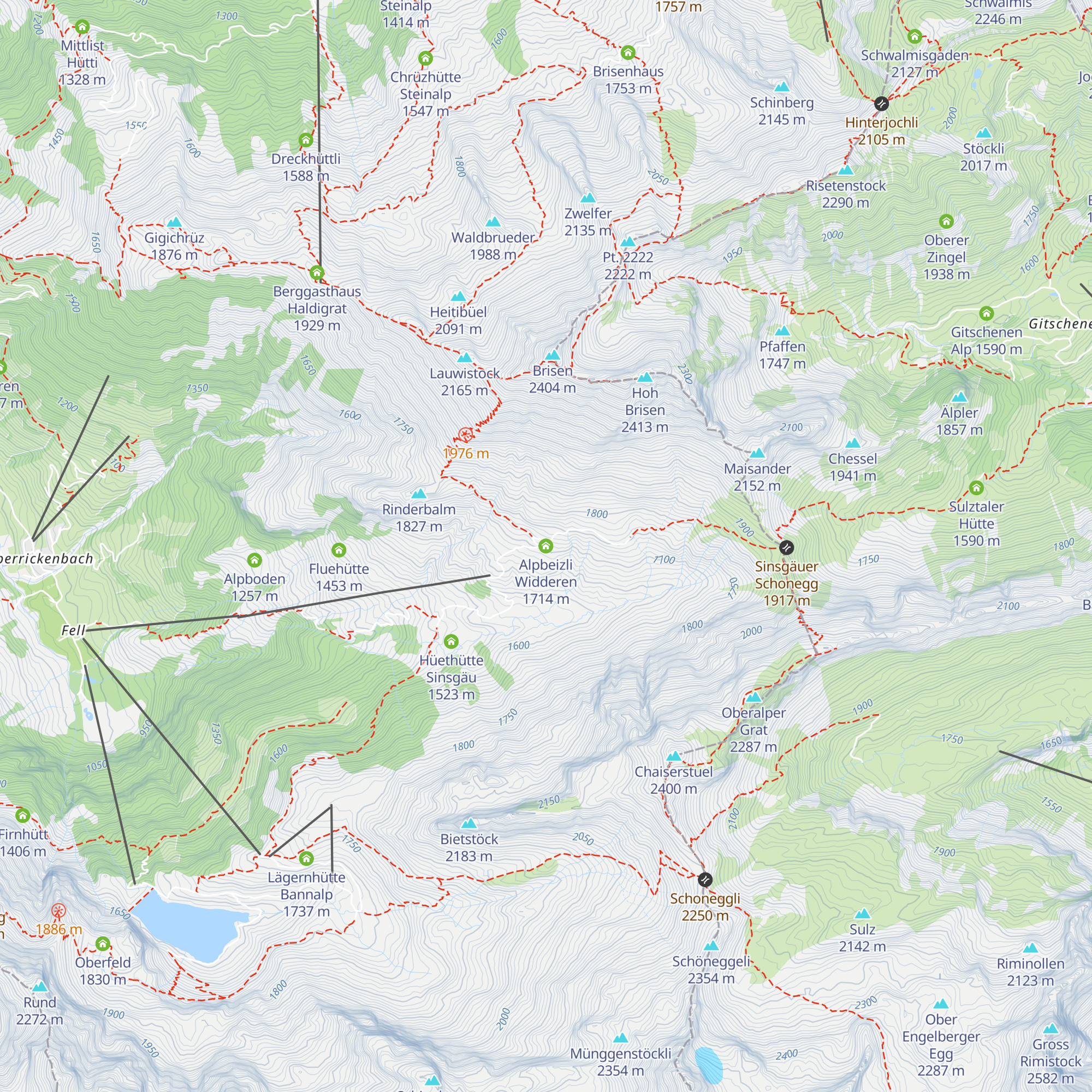 Alpbeizli Widderen map