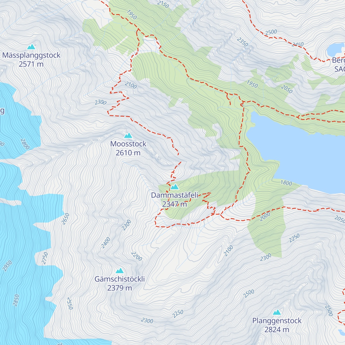 Dammahütte SAC map