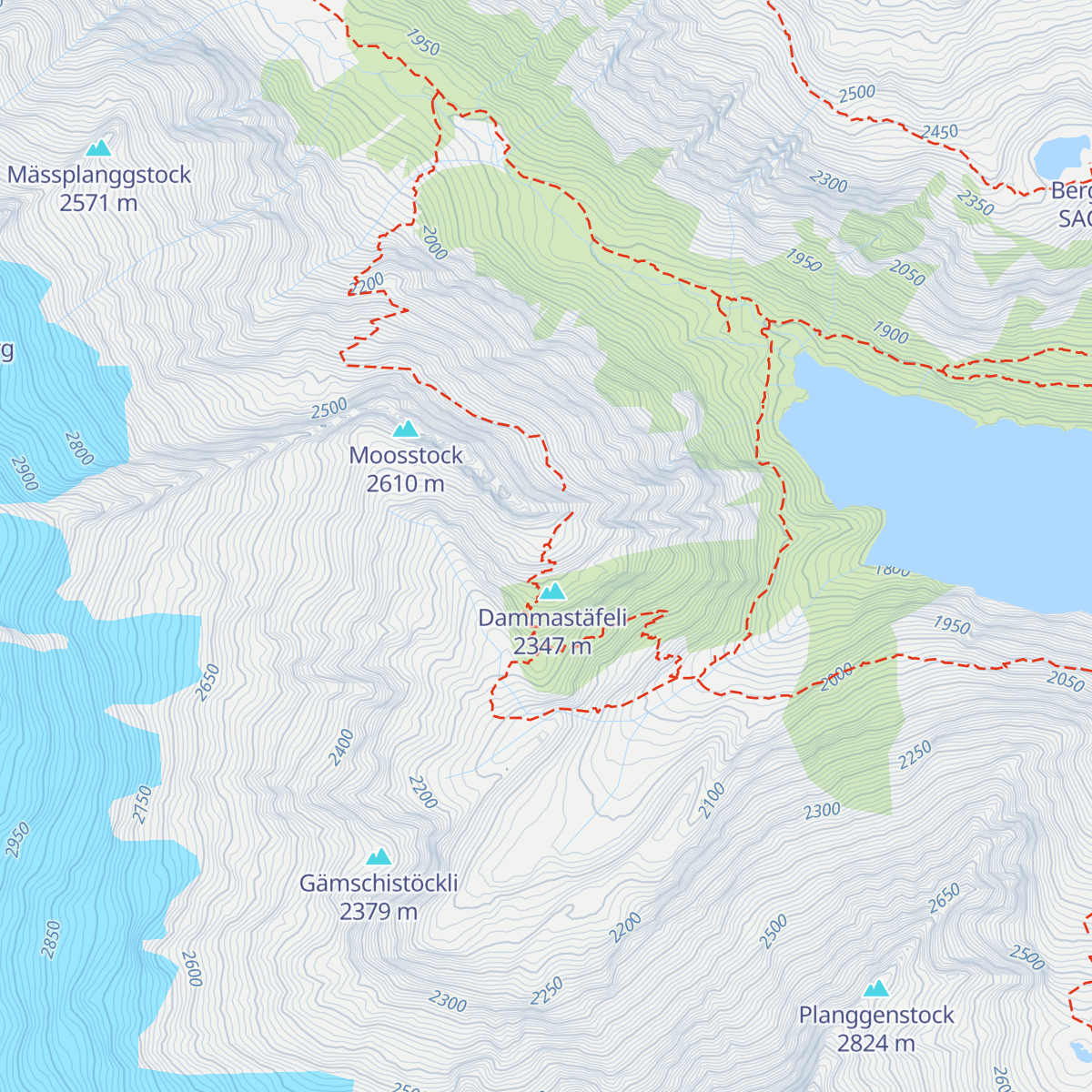 Dammahütte SAC map