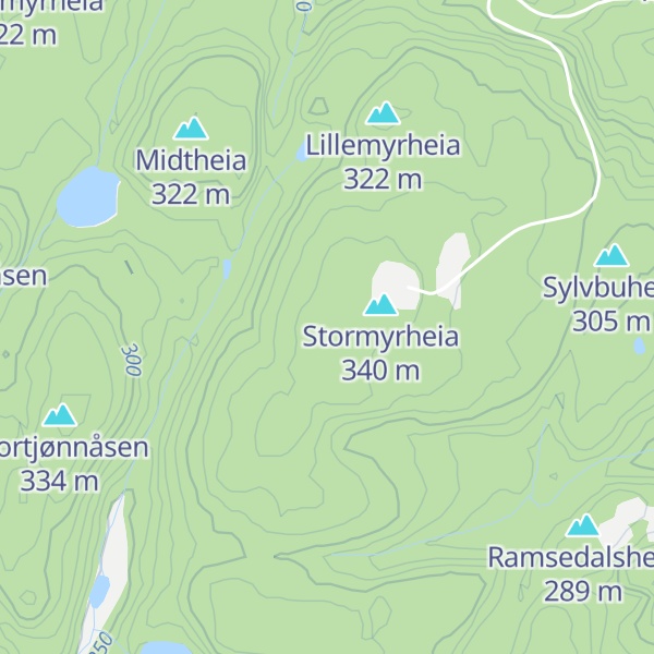 Map of Brågåndalsheia