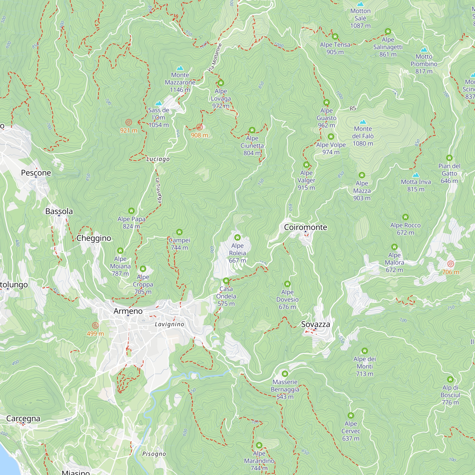 Alpe Roleia map