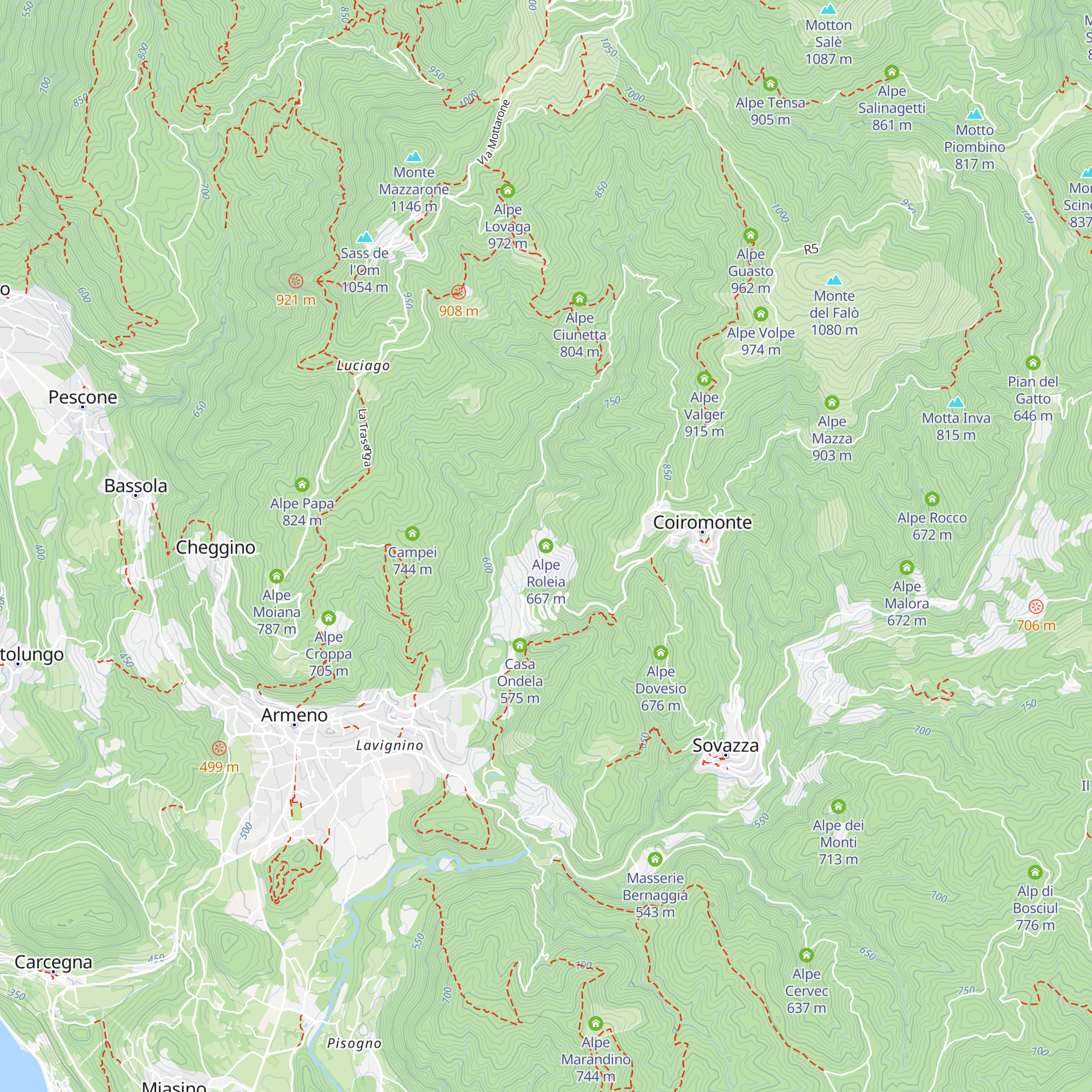 Alpe Roleia map