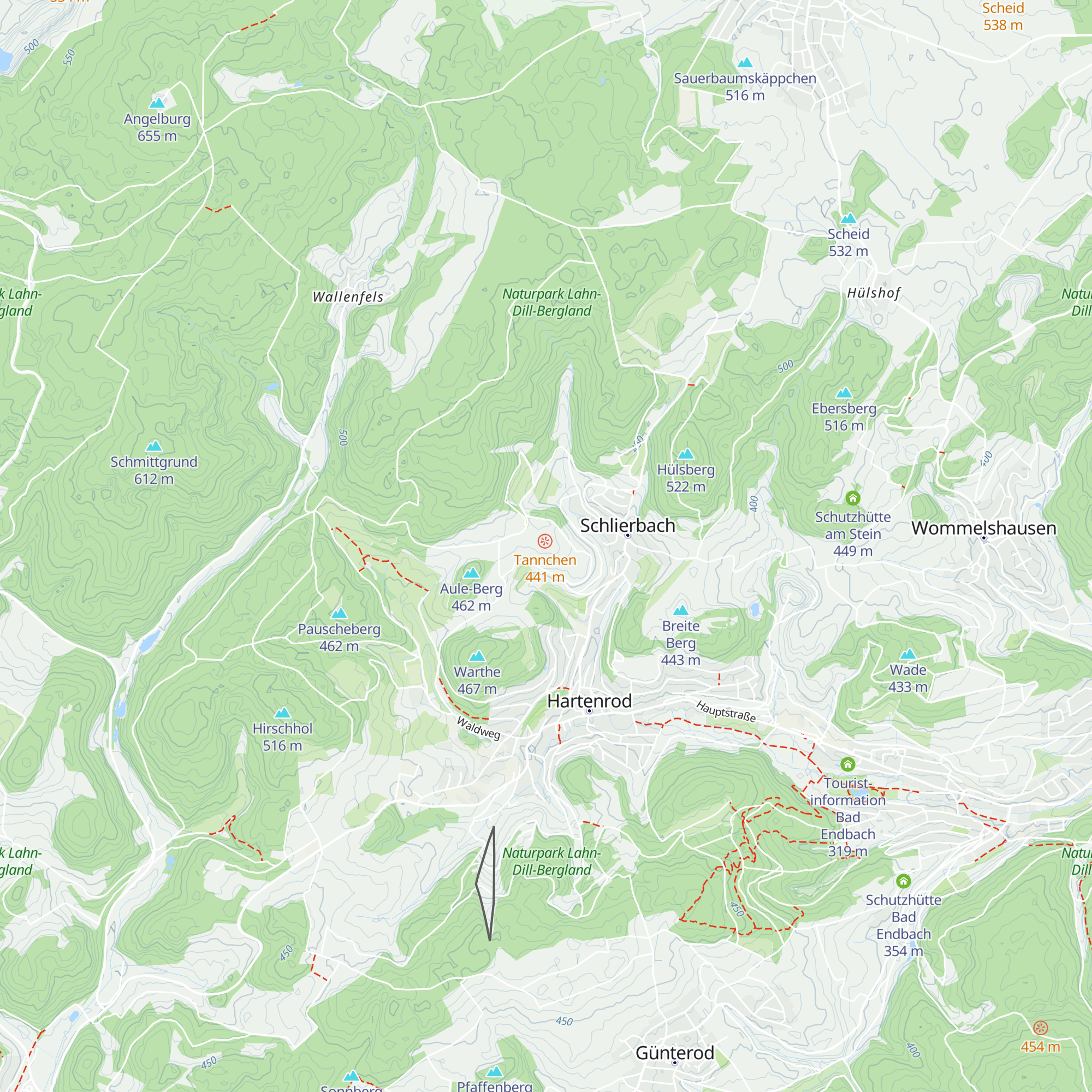 Wanderhütte am Tannchen map