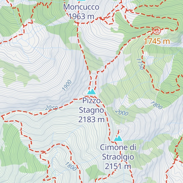 Map of Pizzo Stagno