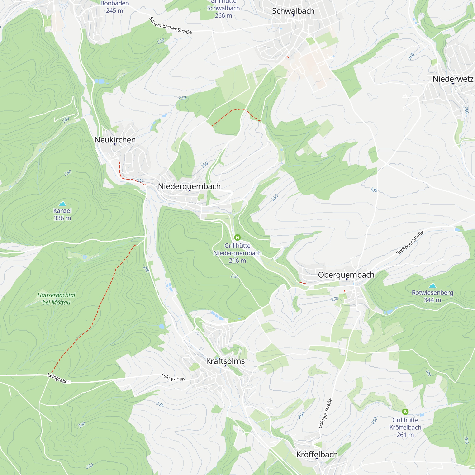 Grillhütte Niederquembach map
