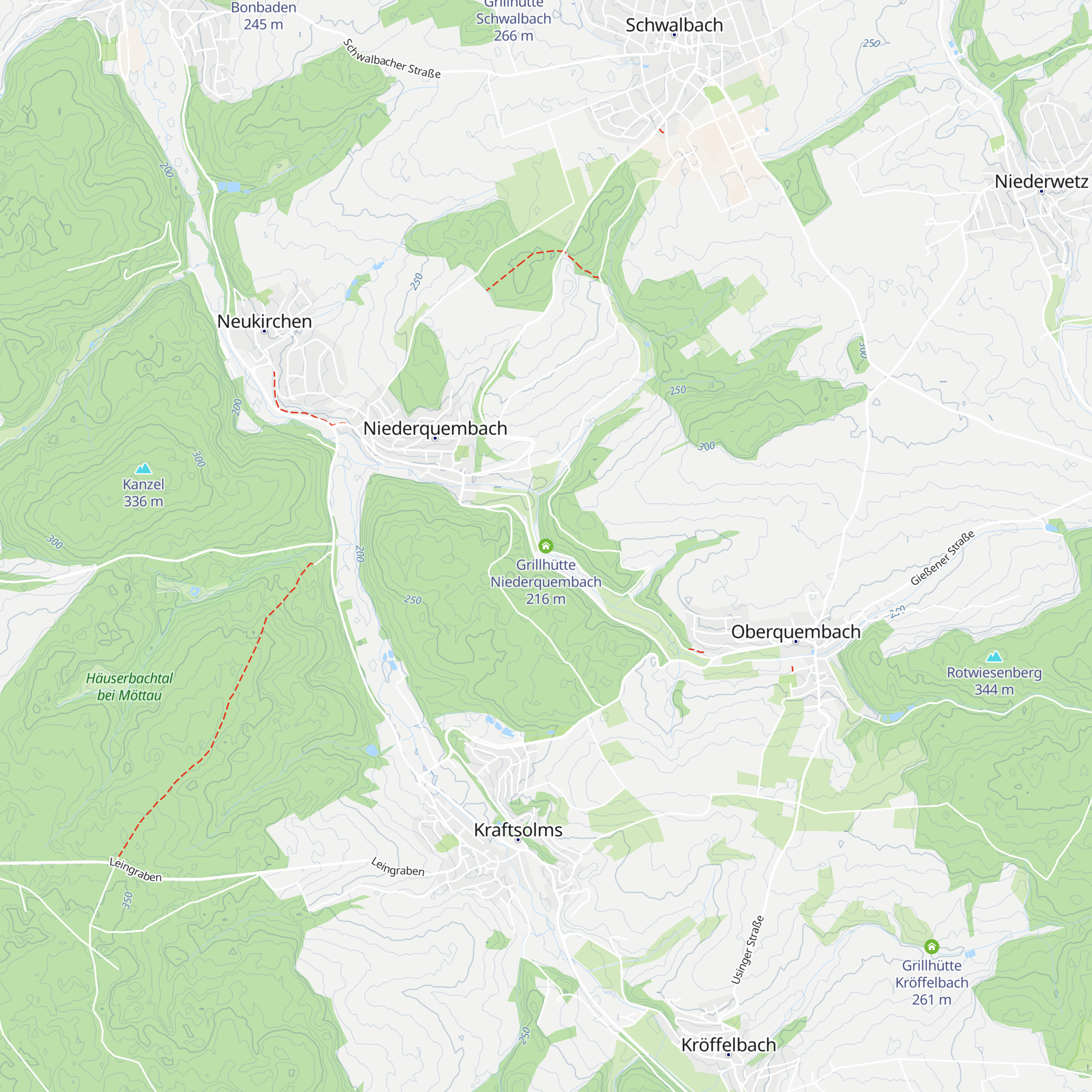Grillhütte Niederquembach map