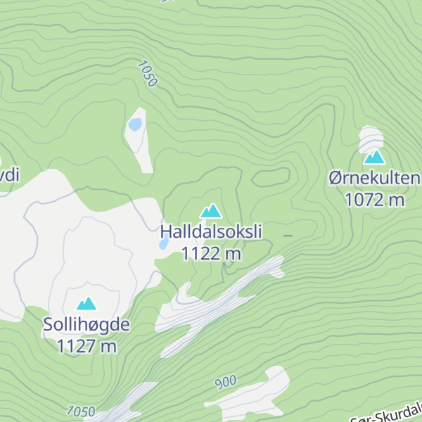 Map of Halldalsoksli