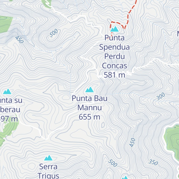 Map of Punta Bau Mannu