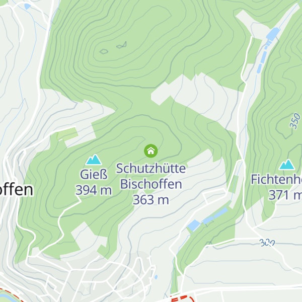 Map of Schutzhütte Bischoffen