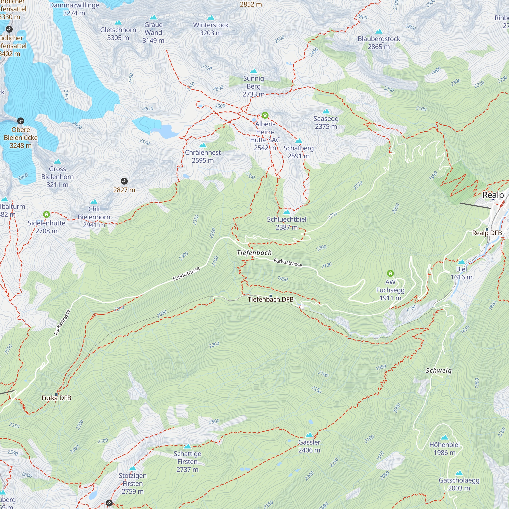 Hotel Tiefenbach map
